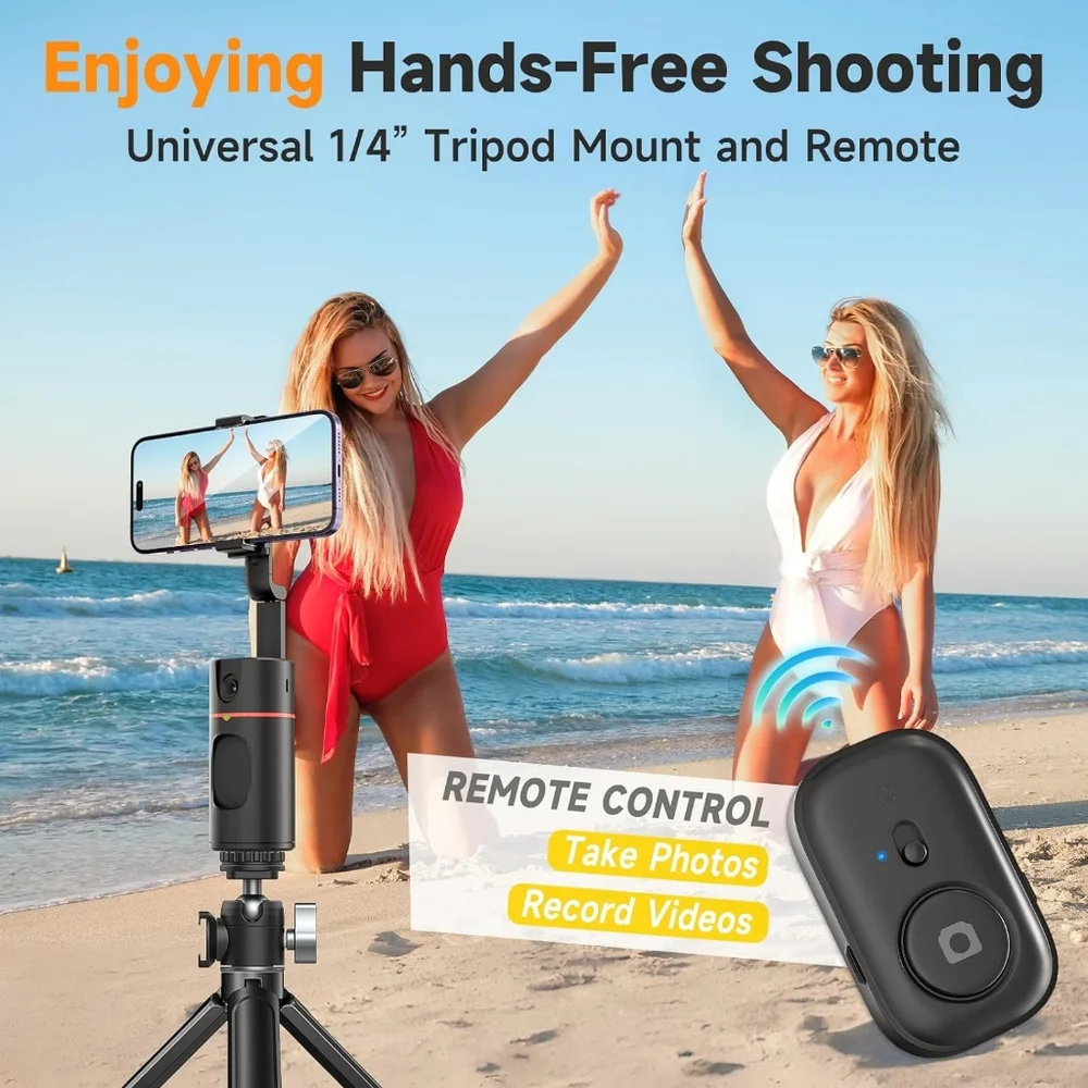Auto Face Tracking Tripod, No App Required, 360° Rotation Auto Tracking